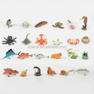 Manufacturers Wholesale PVC Plastic Cute Mini Sea Animal Toys Vivid High Simulated Kid Educational Sea Animal Models