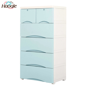 Mehr schicht iger Kunststoff Simple Home Aufbewahrung sbox im europäischen Stil Bunter Schrank Kunststoff-Schubladen schrank - Product Image 1