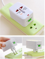 Adaptor Daya Listrik Universal All-in-One Internasional untuk Perjalanan, Adaptor Steker AC untuk USA, EU, UK, AUS