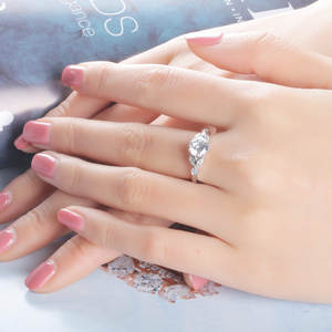 रत्न आभूषण वर्षगांठ उपहार मॉर्गेनाइट सगाई की अंगूठी गुलाब सोना मढ़वाया 925 स्टर्लिंग चांदी मिठाइयां प्राकृतिक हीरा महिलाओं - Product Image 4