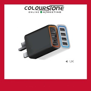 Inteligente Nueva Chager 5 V 5.6A 28 W 4 Puertos USB Cargador de Pared 100-240 v Teléfono Móvil para Ipad AU/UK enchufe - Product Image 2