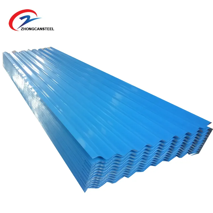 Factory Seller blau Zink ral farb beschichtet Wellpappe Vor lackiertes Dach blech aus verzinktem Stahl mit Bestar Price