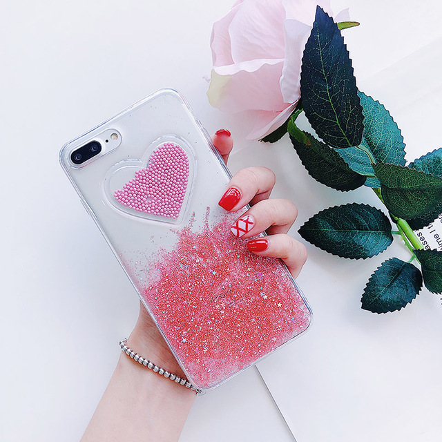 Funny Interesting Design Love Heart Soft TPU Cell Mobile Phone case Bags Back Cover for iPhone 6 7 8 Plus 6plus 7plus X