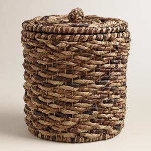 Venta caliente Cesta de almacenamiento de jacinto de agua plegable Cesta de lavandería al por mayor sostenible y en caja - Product Image 5