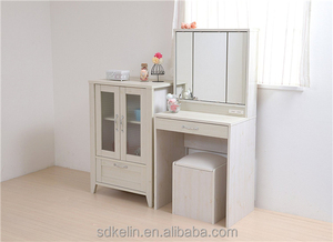 Vente chaude KELIN Style moderne couleur blanche miroir pliable en <span class=keywords><strong>bois</strong></span> maquillage <span class=keywords><strong>commode</strong></span> - Product Image 4