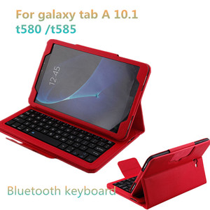 Ultra Mince Couverture En Cuir PU Bluetooth Clavier Cas pour <span class=keywords><strong>Samsung</strong></span> <span class=keywords><strong>Galaxy</strong></span> Tab Un SM-T580N 10.1 pouce - Product Image 1