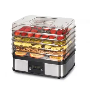 5 lade roestvrij staal Voedsel Dehydrator Voor Fruit, beef jerky maker