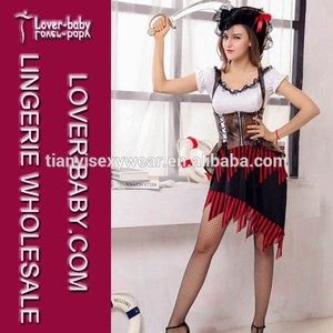 bárbaros del hombro mangas dama lleno de fantasía traje vestido de fantasía de disfraces de piratas - Product Image 6
