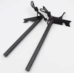 Encendedor de Fuego para Acampar al Aire Libre, Varilla de Ferrocerio de Magnesio de 20 cm de Largo con Cordón y Pedernal - Product Image 1