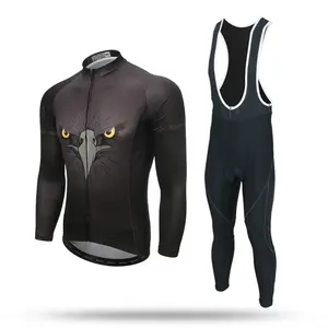 Maillot de cyclisme personnalisé avec logo personnalisé, vêtements de vélo avec pantalon rembourré, à manches longues, pour le cyclisme, offre spéciale