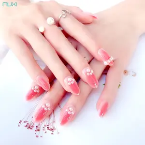 24PCS 3D Móng Tay Giả Bộ Bling long lanh đầy đủ móng tay lời khuyên