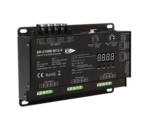 Controlador <span class=keywords><strong>DMX</strong></span> RDM de 12 Canales (Autónomo) y Esclavo SR-2108B-M12-5 - Product Image 3