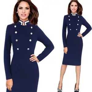 Hot Selling Women Office Uniform Designs Lady Formal Dress