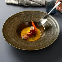 Diretta della fabbrica Cina all'ingrosso piatti in ceramica ristorante cena di porcellana zuppa di noodle piatto e di pasta piastra per hotel