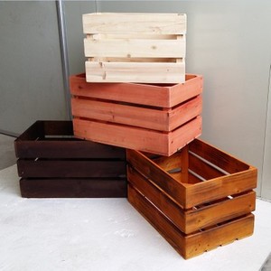 Custom Unfinished Plain Wooden Fruit Crate Box