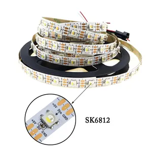 最新设计72个led 108w sk6812 rgbw超亮可穿戴led灯条照明胶粘剂建筑led胶带照明