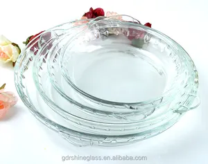 Круглая посуда для выпечки из боросиликатного стекла/круглая посуда для пирога с ручкой