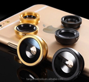 Clip accessoire pour appareil photo de téléphone objectif de téléphone portable 3 en 1 ensemble d'objectifs macro objectif grand Angle Fisheye pour Samsung <span class=keywords><strong>iphone</strong></span> - Product Image 6