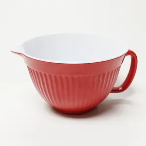 Nhà Bếp Jug Đỏ Melamine Trộn Bát Với Vòi Và Xử Lý