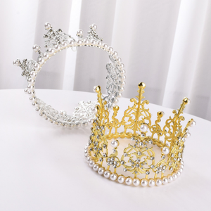 Rifornimenti del partito Nuovo di perle di cristallo di compleanno corona per le ragazze del bambino della <span class=keywords><strong>fascia</strong></span> delle ragazze della principessa crown <span class=keywords><strong>fascia</strong></span> - Product Image 4