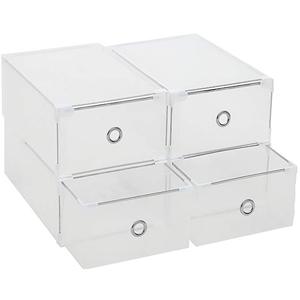 <span class=keywords><strong>Caja</strong></span> apilable de plástico transparente para almacenamiento de <span class=keywords><strong>zapatos</strong></span>, contenedor apto para <span class=keywords><strong>zapatos</strong></span> pequeños, grandes y medios - Product Image 4