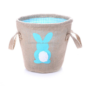 Bán Buôn Thăng Hoa Khoảng Trống Linen Phục Sinh Bunny Giỏ Tùy Chỉnh Trứng Túi Cá Nhân Kẹo Thỏ Xô Cho Trẻ Em - Product Image 4