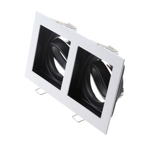 Spot lumineux led encastrable pour <span class=keywords><strong>le</strong></span> plafond, avec Double trou réglable, éclairage d'intérieur, luminaire de plafond, livraison gratuite en chine, GU10 - Product Image 4