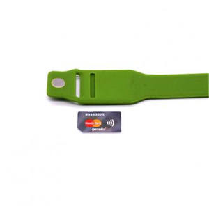 सिलिकॉन रबर कंगन हिल छेद के साथ आरएफआईडी एनएफसी मिनी कार्ड डालने भुगतान Wristband - Product Image 2