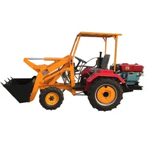 Traktor Mini 4wd dengan Loader Ujung Depan dan Backhoe