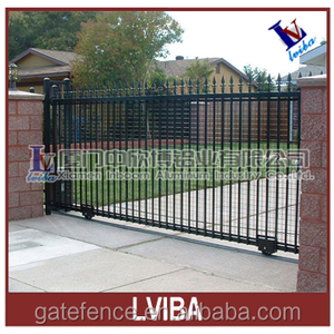 Puerta Corredera de Hierro Forjado con Diseño de Rejilla, Negra, Moderna, Automática para Exteriores, 2 Años, Disfraces de <span class=keywords><strong>Super</strong></span> <span class=keywords><strong>Mario</strong></span> Bros, LVIBA-WIG84 - Product Image 2