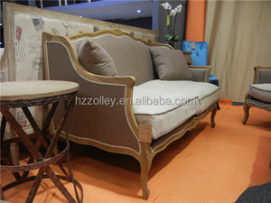 Stile francese provinciale divano a due posti divano, in legno massello intagliato a mano sedie schienale alto re trono della regina sedia, vintage a due posti divano - Product Image 3