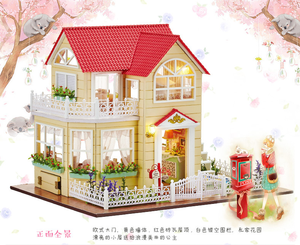 Wholesale Furniture Dollhouse Miniatures <strong>Princess</strong> Cottage Creative Gifts Wooden <strong>Doll</strong> <strong>House</strong> for Girls - Product Image 1
