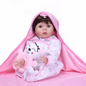 NPK 23 ''57 cm Nuovo Bambino di Arrivo Della Ragazza Reborn Bambole Giocattolo Per Bambini panno morbido del corpo Del Vinile Del Silicone di Vita Reale bebe Reborn Doll Vivo