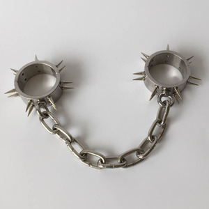 Manchettes chaîne en acier inoxydable, jouets sexuels pour jeux pour adultes, fers aux jambes, contraintes de Bondage, contraintes en esclave, poignets de cheville à pointes, Bdsm - Product Image 2