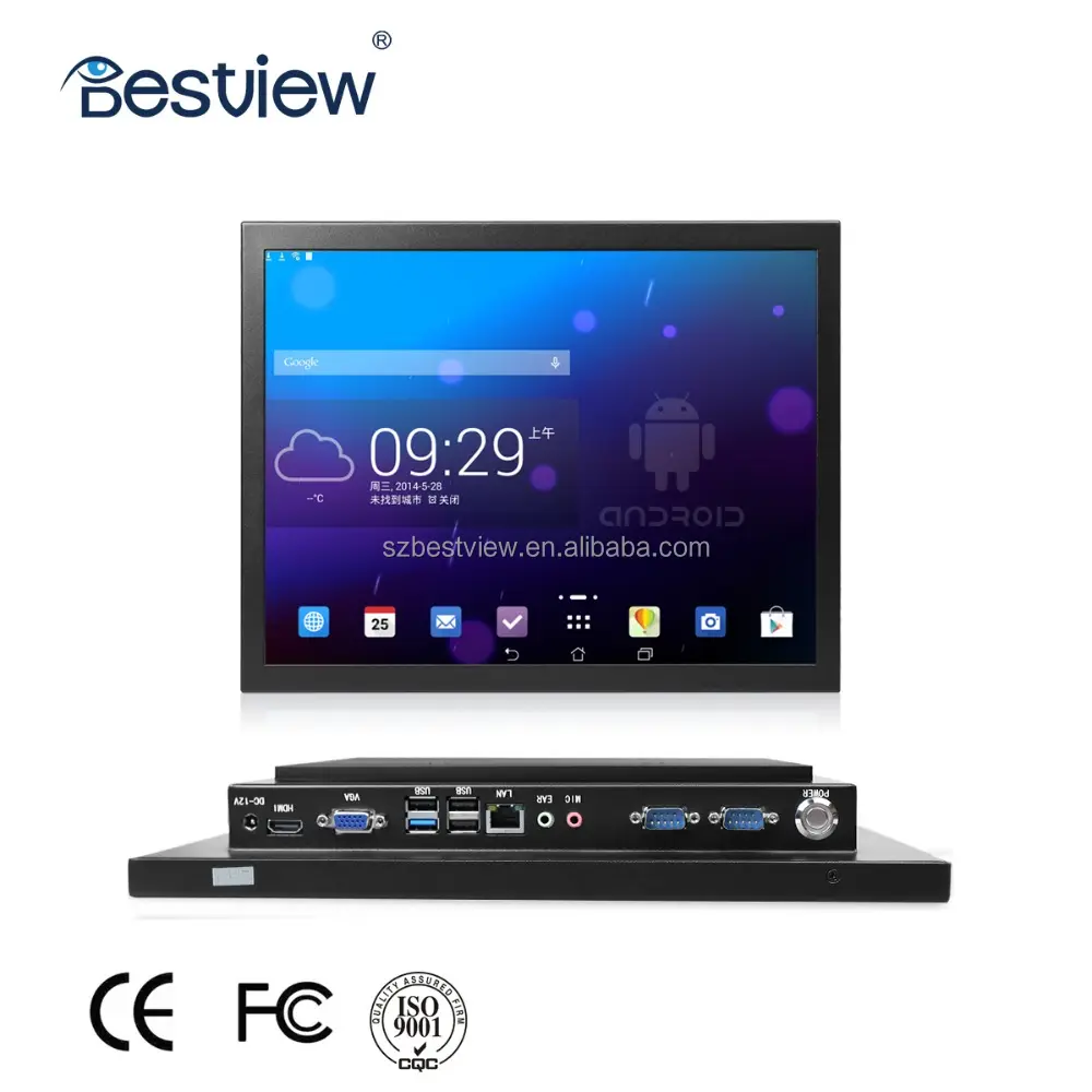 Bestview 15 אינץ Resistive מגע תעשייתי לוח PC Fanless J1900 i3 i5 i7 תעשייתי כל במחשב אחד