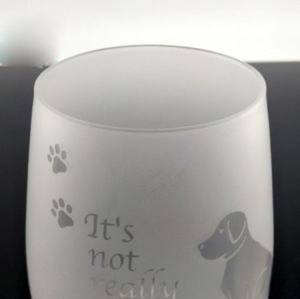 BPA free Haonai Crystal Stemless 16oz Wine Glass Cup Etched Logo Customized Wine Glass Cup