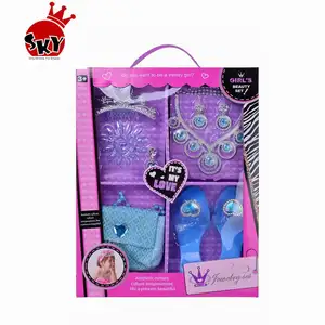 Оптовая продажа, детские игрушки для макияжа принцессы, набор игрушек с сумкой, игрушки принцессы