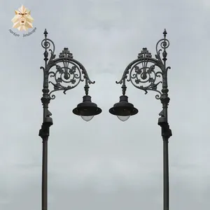 Casting antique iron street lamp post outdoor decoration NTILP-002Y