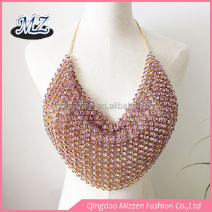 Soutien-gorge en chaîne avec <span class=keywords><strong>gros</strong></span> strass pour femmes, bijou, chaîne de corps, couleur or, sexy, nouveau design, - Product Image 3