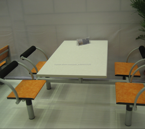 Conjoined barato restaurante <span class=keywords><strong>de</strong></span> <span class=keywords><strong>comida</strong></span> rápida mesa y silla - Product Image 3