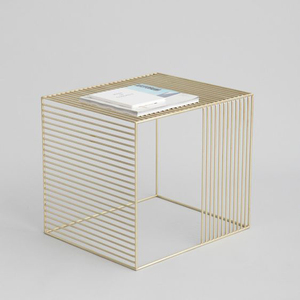 Nordic Living Room Furniture Metal Wire square <strong>Gold</strong> <strong>Side</strong> <strong>Table</strong> for Sales Draht Tisch - Product Image 6