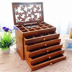 Boîtes de présentation en bois de haute qualité pour bagues, grandes boîtes de rangement en bois pour cadeaux de mode, vente en gros - Product Image 3