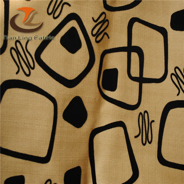 Alba design flocking fabric