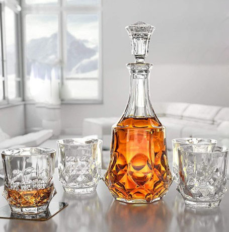 Crystal Whiskey Decanter Set European Style Whiskey Decanter and Glass Set