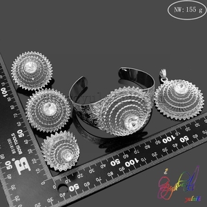 La joyería de traje árabe joyería nupcial anillos grandes bazar pendant sets - Product Image 2