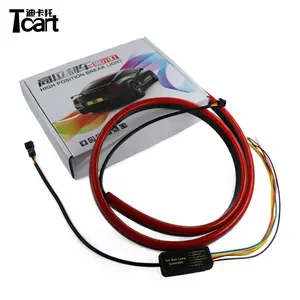 Tcart High Position Brake Lighting Stop Lamp Red Color Flow Pattern Flexible Tail Led Strip Light Bar with Running