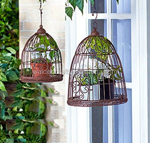 Conjunto de <span class=keywords><strong>2</strong></span> estilo rústico vintage Birdcage plantador del jardín maceta - Product Image 2
