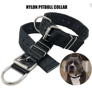Coleira de cachorro de nylon resistente personalizada para treinamento de gatos Pitbulls grandes, padrão de impressão reflexivo e separatista, com 2 '' largura