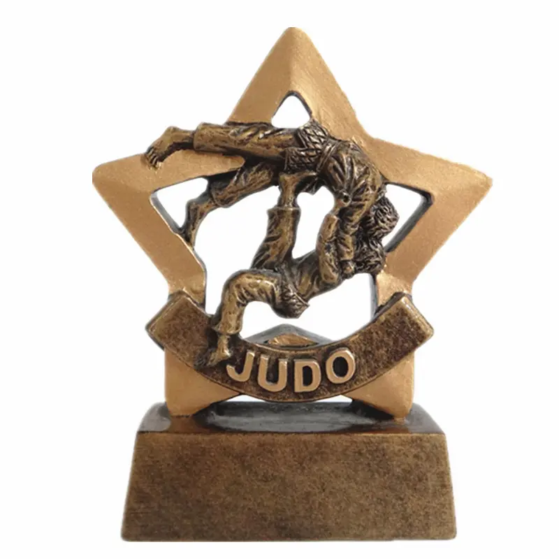 Resin Miniature Star-shaped Judo Trophy for Match Winner Award