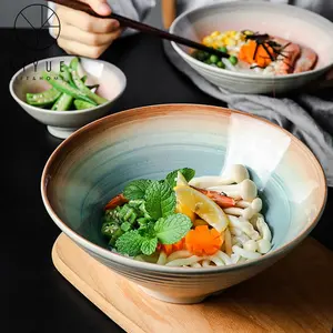 Atacado coreano tigela tigela de arroz cerâmica-Tigela de macarrão ramen 8 polegadas, restaurante da cozinha, japonês, cerâmica, 1465